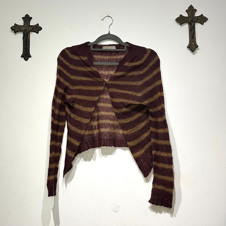 Italian Striped Long Sleeve Cardigan